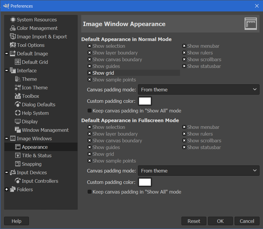 Setting default window appearance