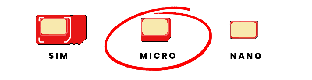 Je hebt Micro-SIM nodig – zorg ervoor dat je de juiste adapter hebt