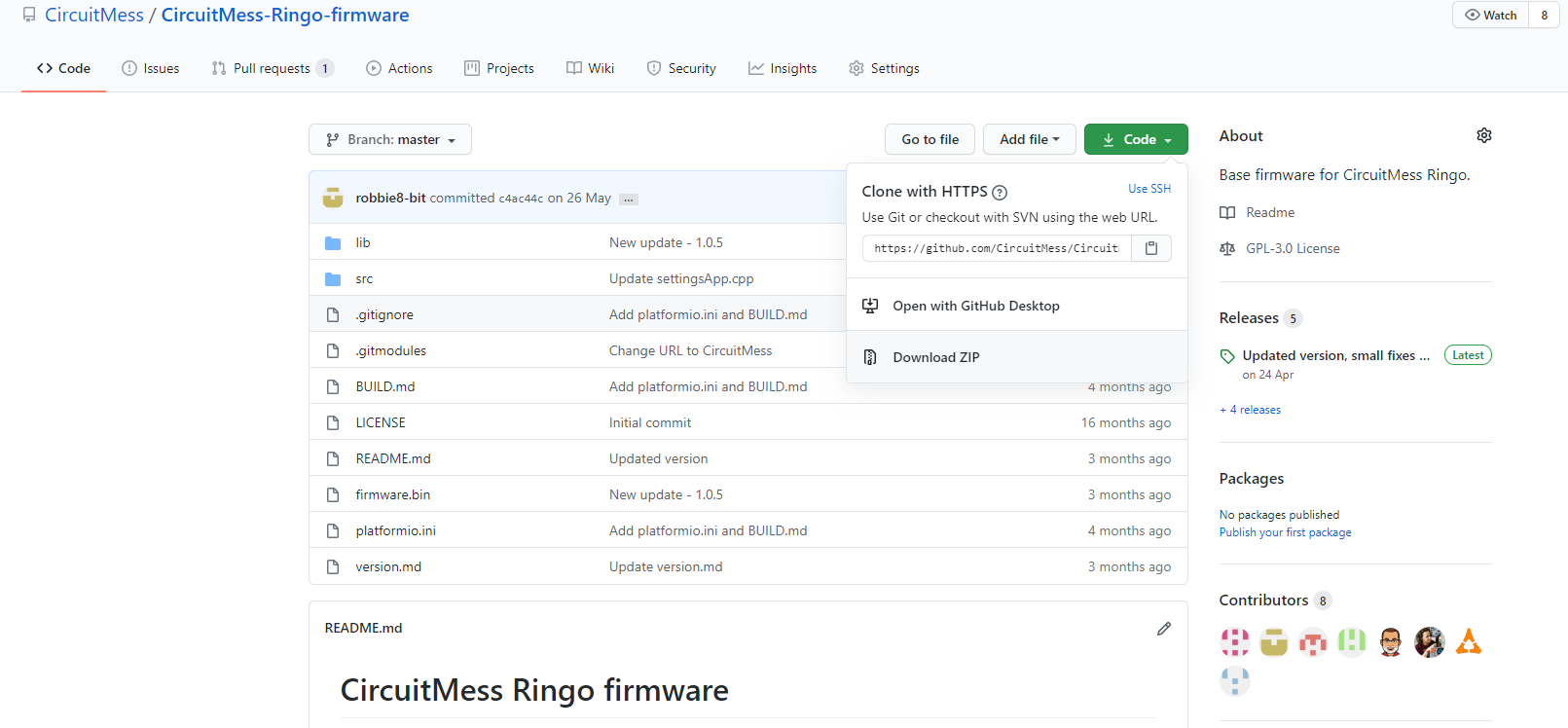 CircuitMess Ringo firmware repository