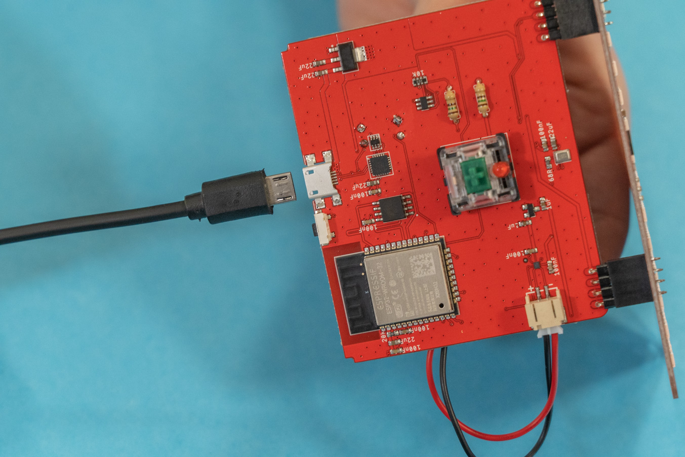 Insert the USB cable to the USB port on the main circuit board