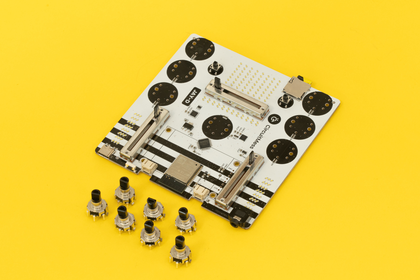 Components you need: 7 rotary encoders + board
