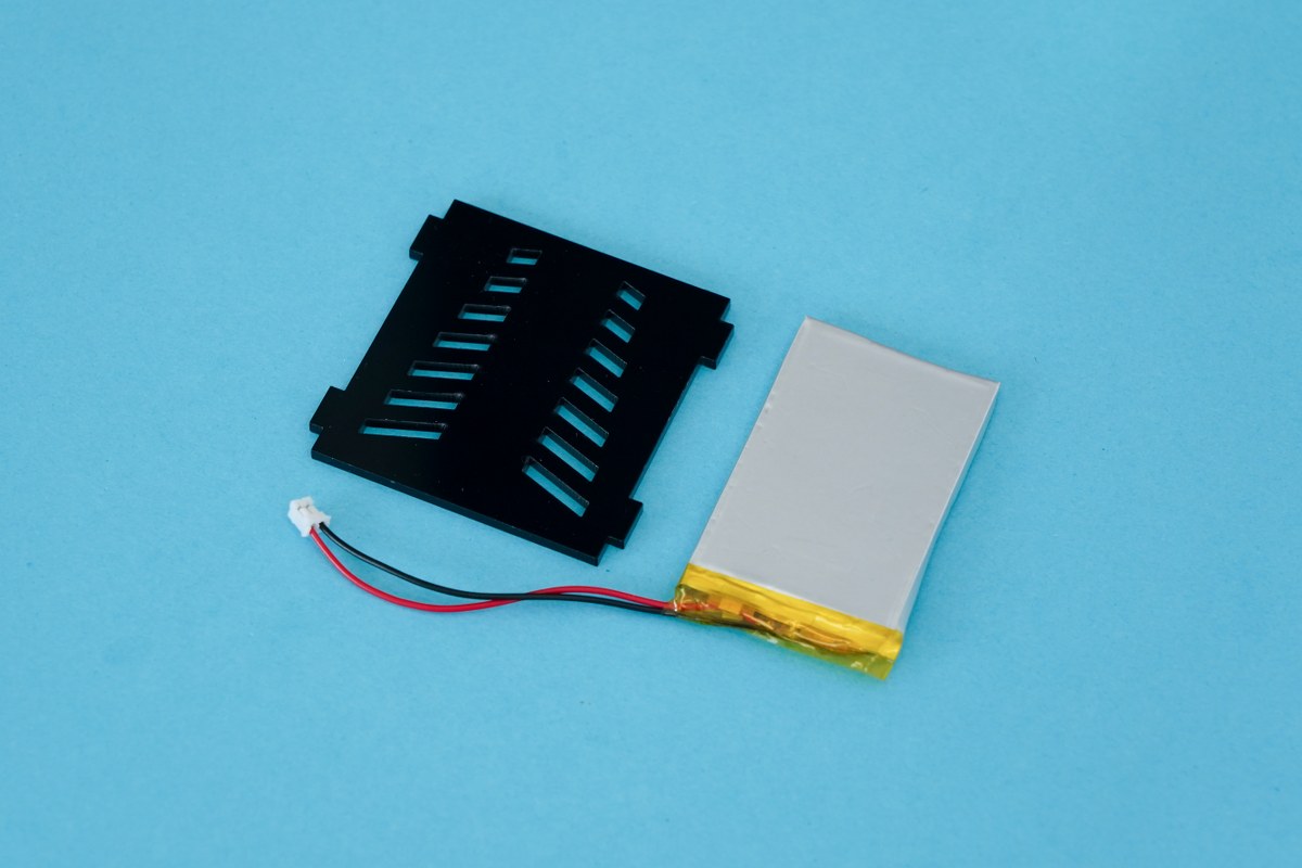 Small black acrylic casing and Li-Po battery